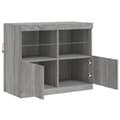 Miniatyrbilde 7 av 11: vidaXL Skjenk med LED-lys grå sonoma 81x37x67 cm