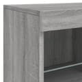 Miniatyrbilde 10 av 11: vidaXL Skjenk med LED-lys grå sonoma 81x37x67 cm
