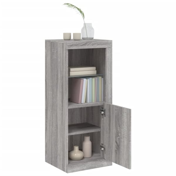 vidaXL Senkki LED-valoilla harmaa Sonoma 41x37x100 cm