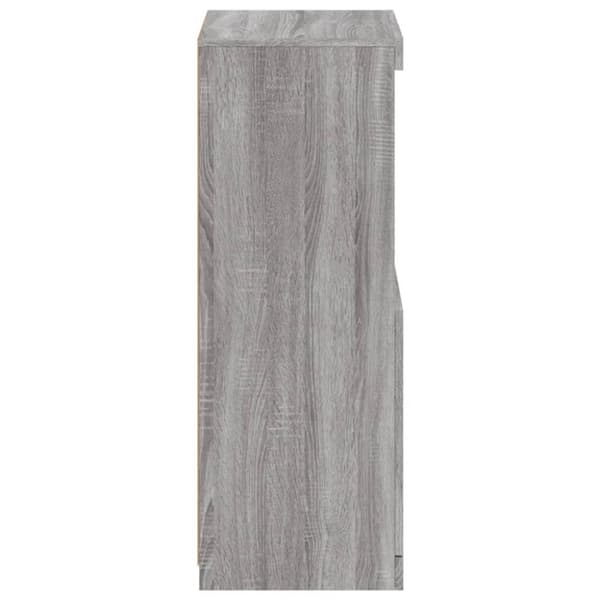 vidaXL Senkki LED-valoilla harmaa Sonoma 41x37x100 cm