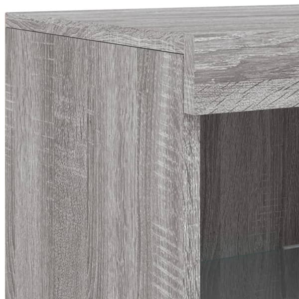 vidaXL Senkki LED-valoilla harmaa Sonoma 41x37x100 cm
