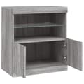Miniatyrbillede 7 af 11: vidaXL skænk med LED-lys 60x37x67 cm grå sonoma-eg