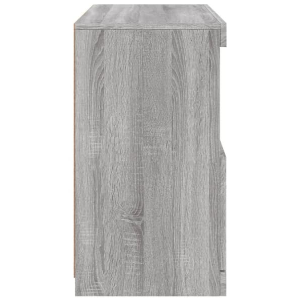 vidaXL skænk med LED-lys 60x37x67 cm grå sonoma-eg