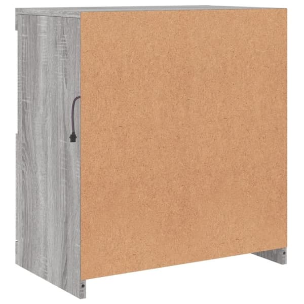 vidaXL skænk med LED-lys 60x37x67 cm grå sonoma-eg