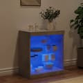 Miniatyrbilde 3 av 11: vidaXL Skjenk med LED-lys betonggrå 60,5x37x67 cm