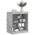 Miniatyrbilde 4 av 11: vidaXL Skjenk med LED-lys betonggrå 60,5x37x67 cm