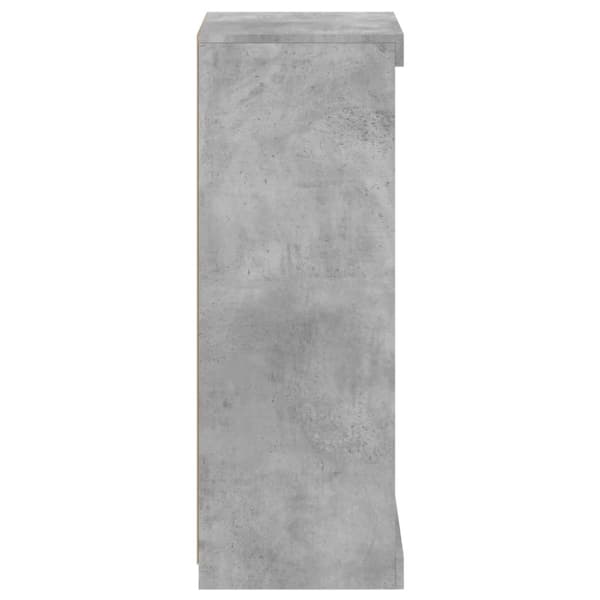 vidaXL skænk med LED-lys 41x37x100 cm betongrå