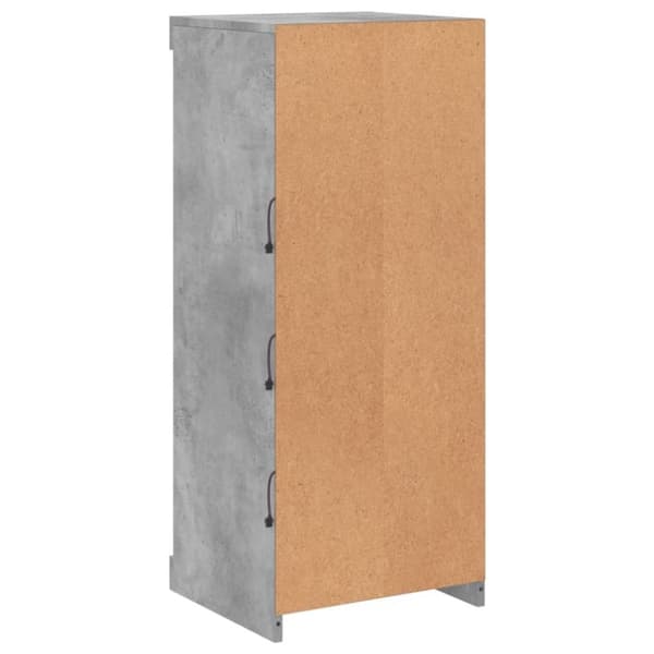 vidaXL skænk med LED-lys 41x37x100 cm betongrå