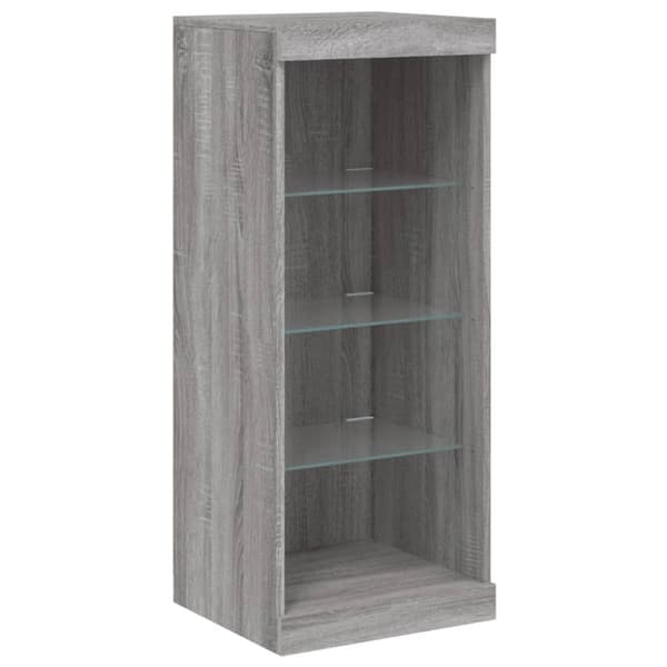 vidaXL Senkki LED-valoilla harmaa Sonoma 41x37x100 cm