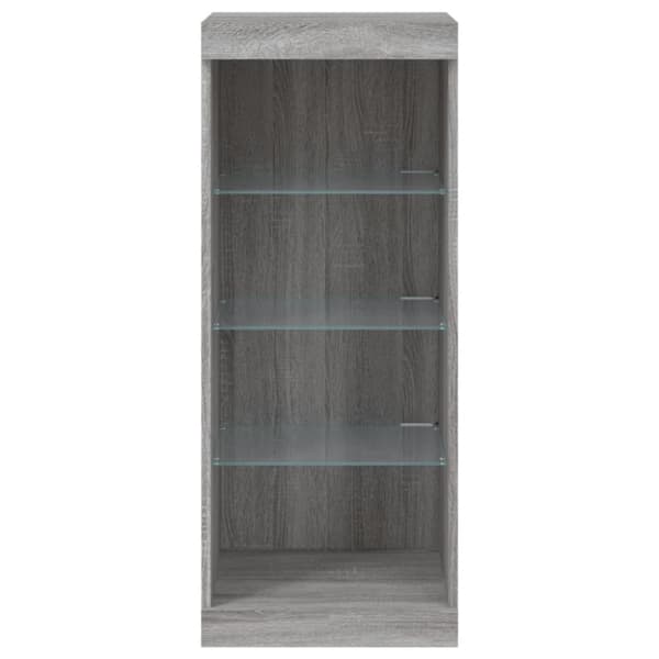 vidaXL Senkki LED-valoilla harmaa Sonoma 41x37x100 cm