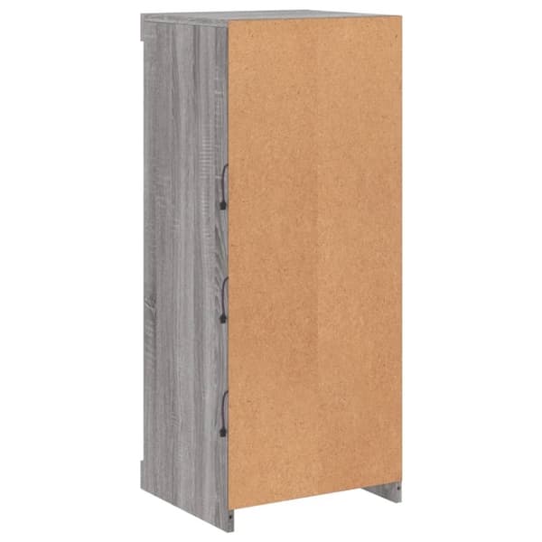 vidaXL Senkki LED-valoilla harmaa Sonoma 41x37x100 cm