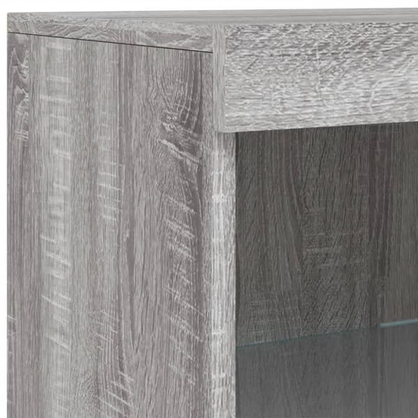vidaXL Senkki LED-valoilla harmaa Sonoma 41x37x100 cm