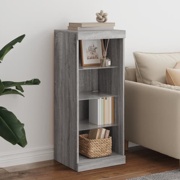 vidaXL Senkki LED-valoilla harmaa Sonoma 41x37x100 cm