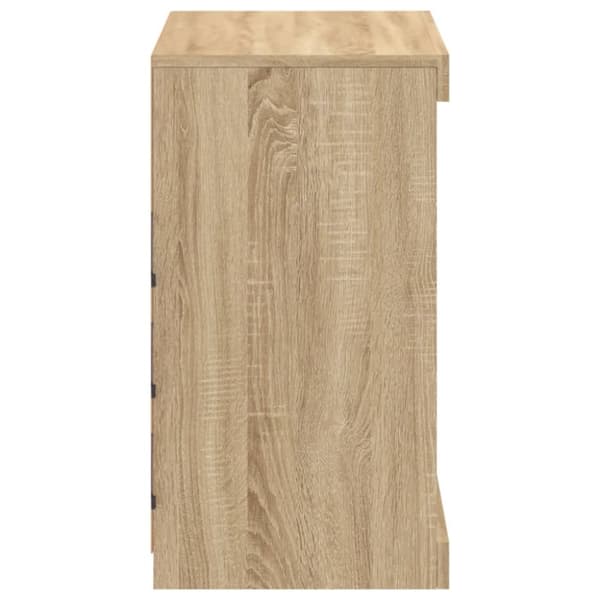 vidaXL skænk med LED-lys 60,5x37x67 cm sonoma-eg