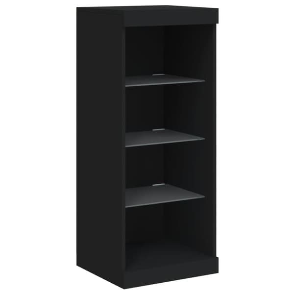 vidaXL skænk med LED-lys 41x37x100 cm sort