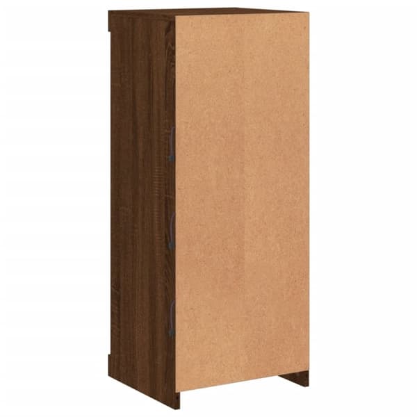 vidaXL Skänk med LED-belysning brun ek 41x37x100 cm