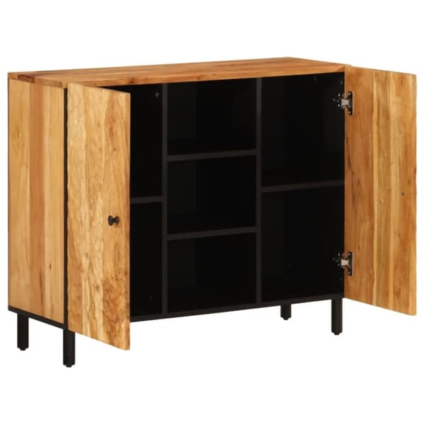 vidaXL skab 90x33x75 cm massivt akacietræ