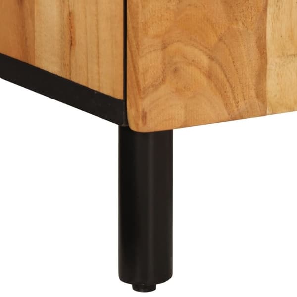 vidaXL skab 90x33x75 cm massivt akacietræ