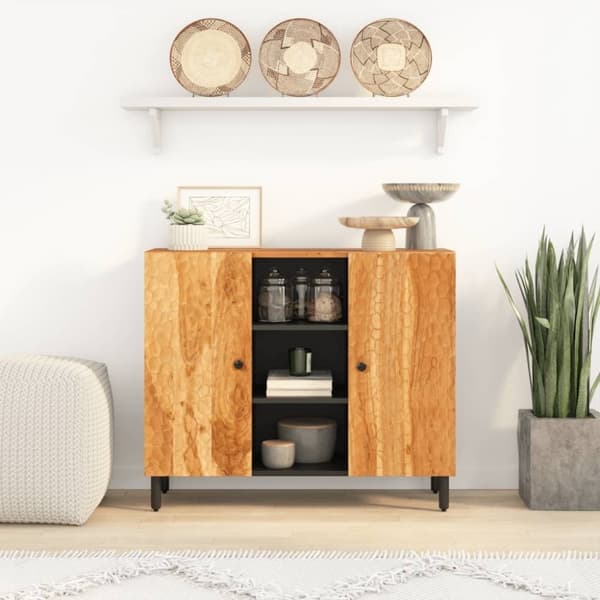 vidaXL skab 90x33x75 cm massivt akacietræ