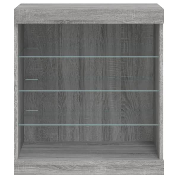 vidaXL Senkki LED-valoilla harmaa Sonoma 60,5x37x67 cm