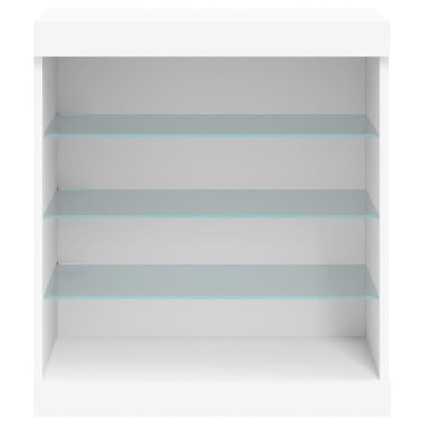 vidaXL skænk med LED-lys 60,5x37x67 cm hvid