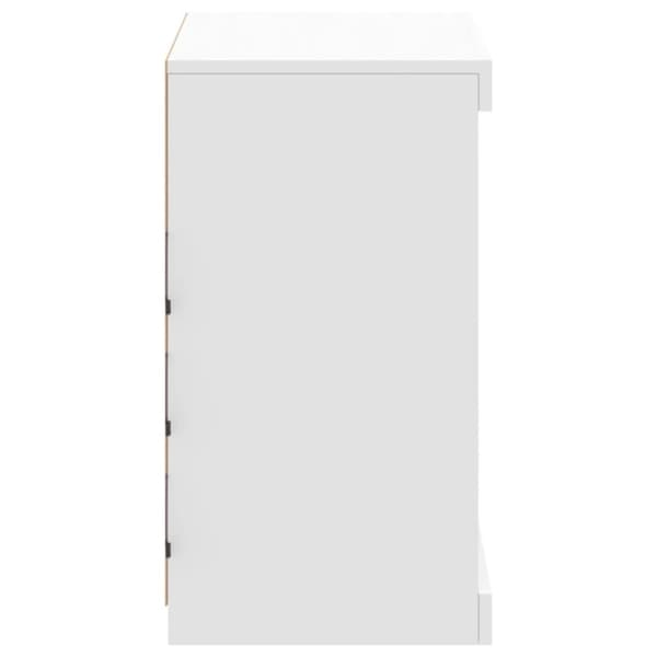 vidaXL skænk med LED-lys 60,5x37x67 cm hvid