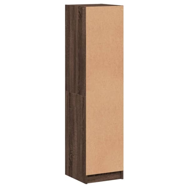 vidaXL Highboard med glassdører brun eik 35x37x142 cm