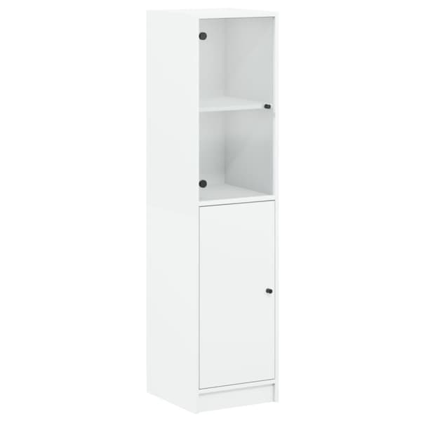 vidaXL Highboard med glassdører hvit 35x37x142 cm