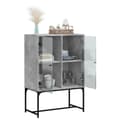Miniatyrbilde 4 av 11: vidaXL Sideskap med glassdører betonggrå 69x37x100 cm