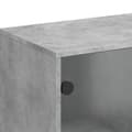 Miniatyrbilde 8 av 11: vidaXL Sideskap med glassdører betonggrå 69x37x100 cm