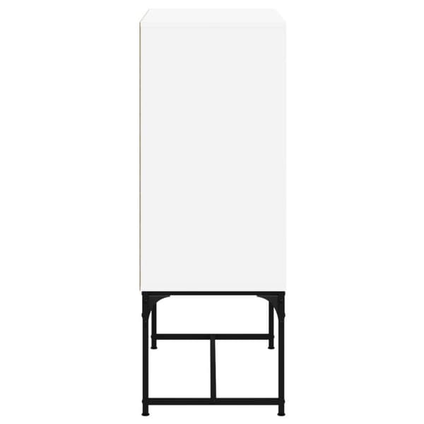 vidaXL Sideskap med glassdører hvit 69x37x100 cm
