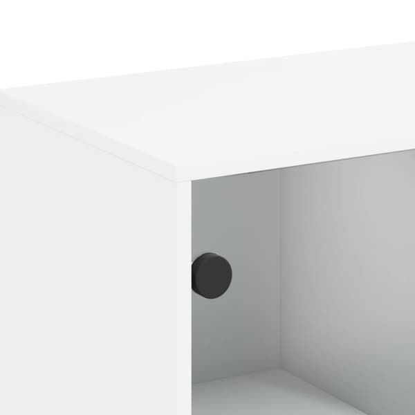 vidaXL skab med glaslåger 69x37x100 cm hvid