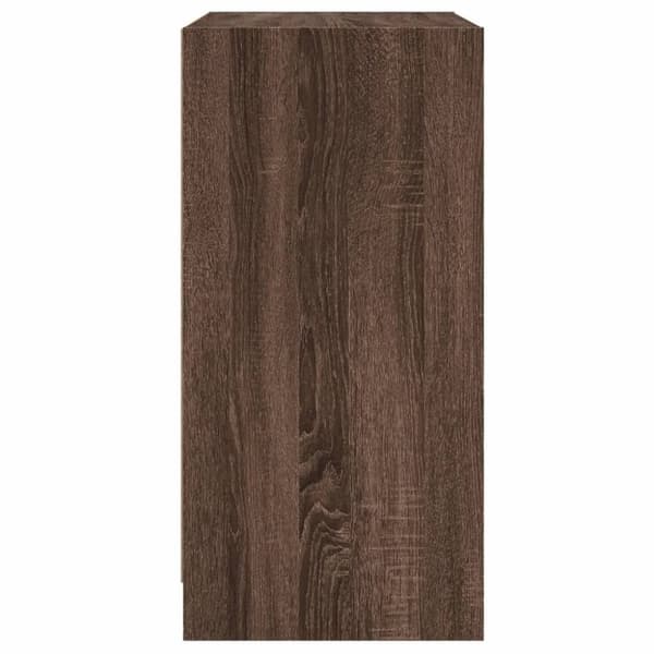 vidaXL Sideskap med glassdører brun eik 68x37x75,5 cm