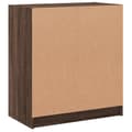 Miniatyrbilde 7 av 11: vidaXL Sideskap med glassdører brun eik 68x37x75,5 cm