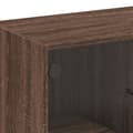 Miniatyrbilde 8 av 11: vidaXL Sideskap med glassdører brun eik 68x37x75,5 cm