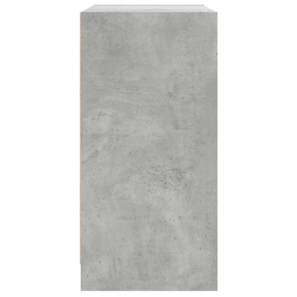 vidaXL skab med glaslåger 68x37x75,5 cm betongrå