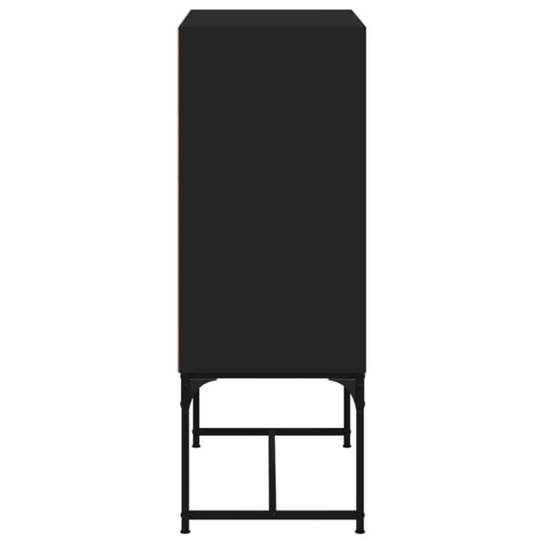 vidaXL skab med glaslåger 69x37x100 cm sort