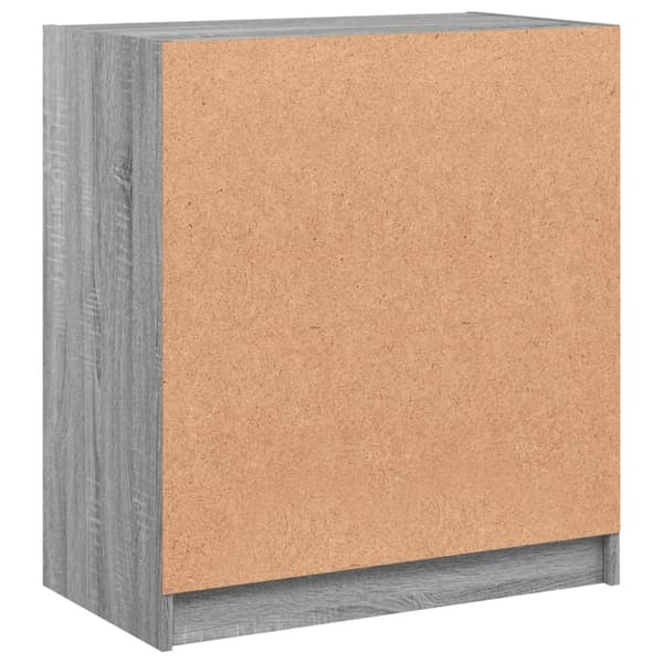 vidaXL skab med glaslåger 68x37x75,5 cm grå sonoma-eg