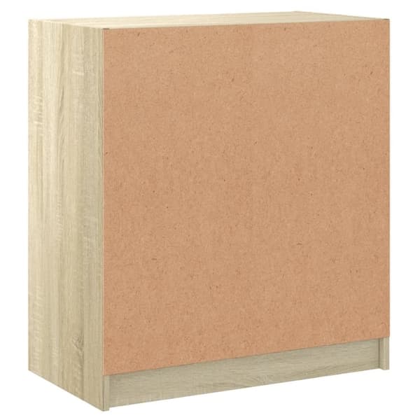 vidaXL skab med glaslåger 68x37x75,5 cm sonoma-eg
