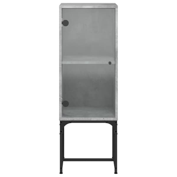 vidaXL skab med glaslåge 35x37x100 cm betongrå