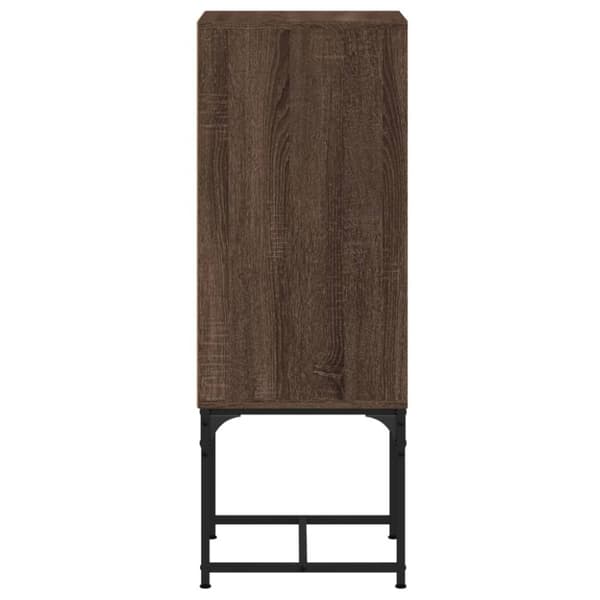 vidaXL skab med glaslåge 35x37x100 cm brun egetræsfarve