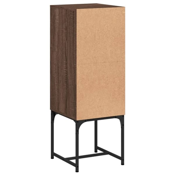 vidaXL skab med glaslåge 35x37x100 cm brun egetræsfarve