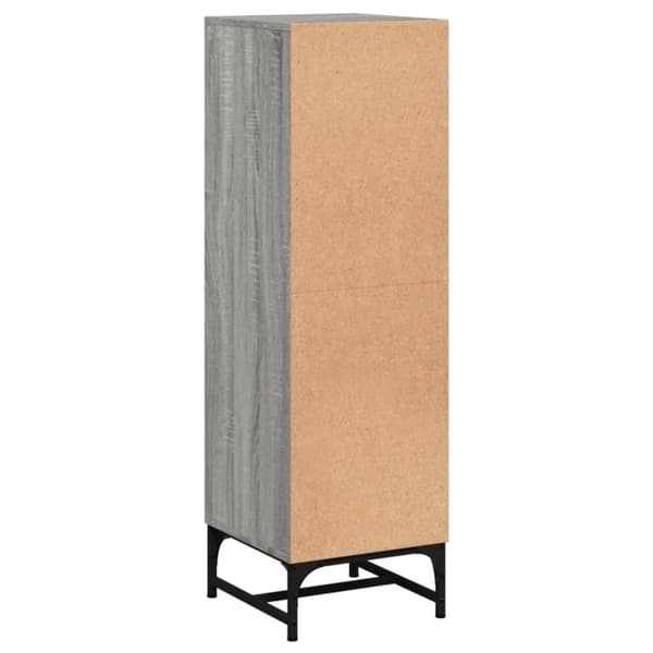 vidaXL skab med glaslåger 35x37x120 cm grå sonoma-eg