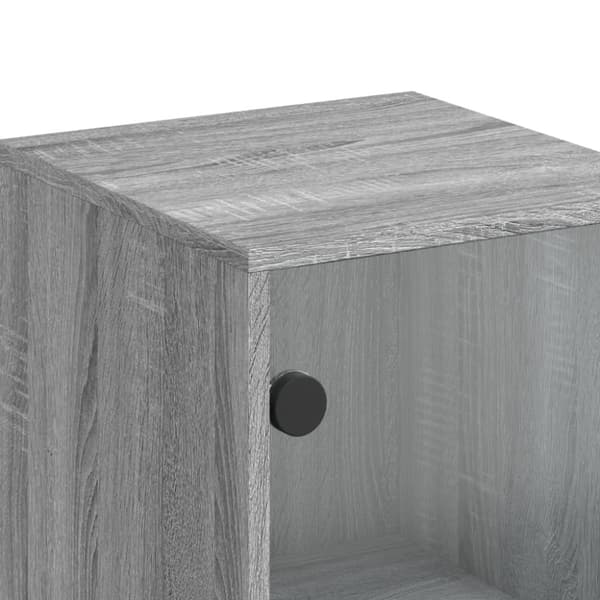vidaXL skab med glaslåger 35x37x120 cm grå sonoma-eg