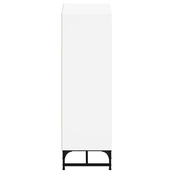 vidaXL Högskåp med glasdörrar vit 35x37x120 cm