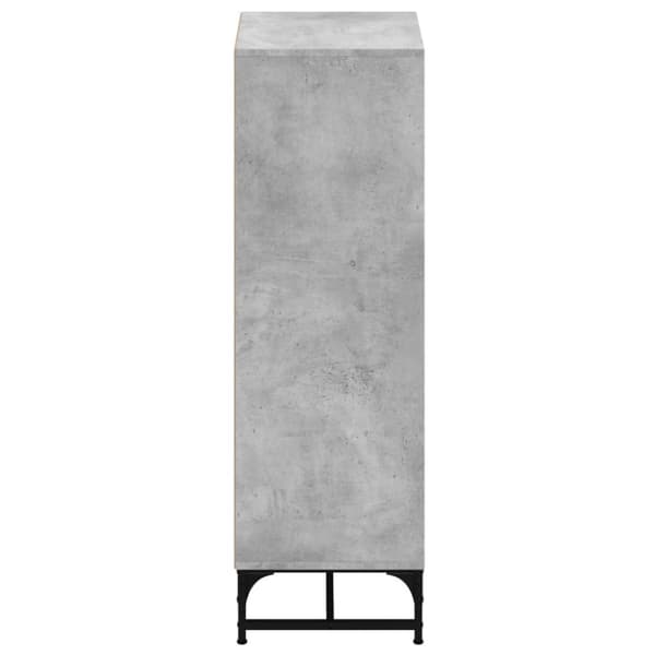 vidaXL Högskåp med glasdörrar betonggrå 35x37x120 cm