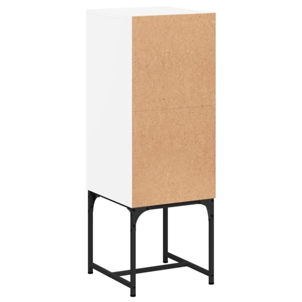 vidaXL skab med glaslåge 35x37x100 cm hvid