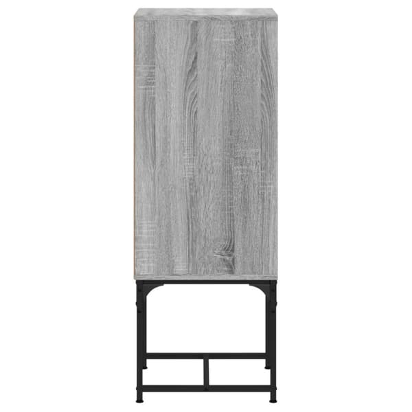 vidaXL skab med glaslåge 35x37x100 cm grå sonoma-eg
