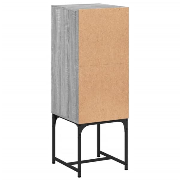 vidaXL skab med glaslåge 35x37x100 cm grå sonoma-eg