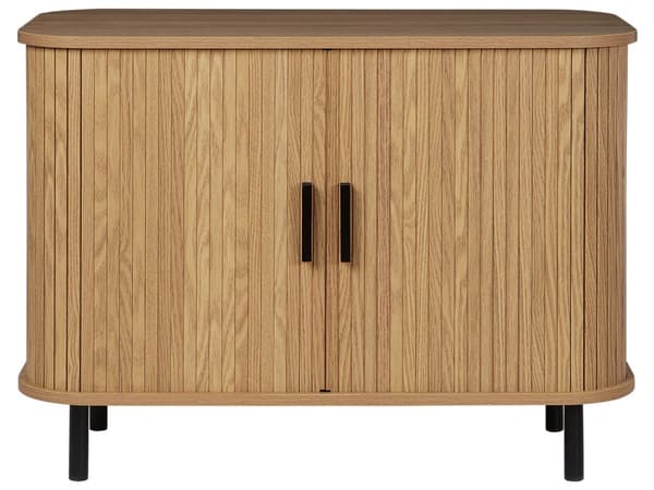 Senkki vaalea puu 80 x 40 cm MDF-levy rautajalat liukuovet retro